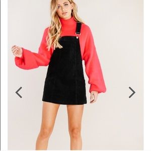 Black corduroy dress